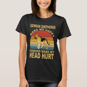 Camiseta GSD119 - German shepherd me fazem feliz ser humano