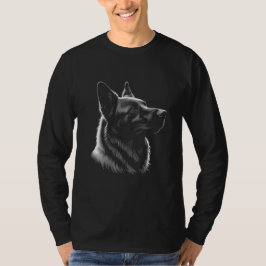 Camiseta GSD Head Long Sleeve Black T-Shirt