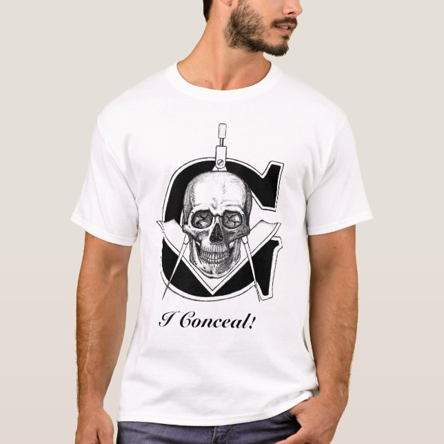 Camiseta Gskullzazzleready1, eu escondo! (Frente)