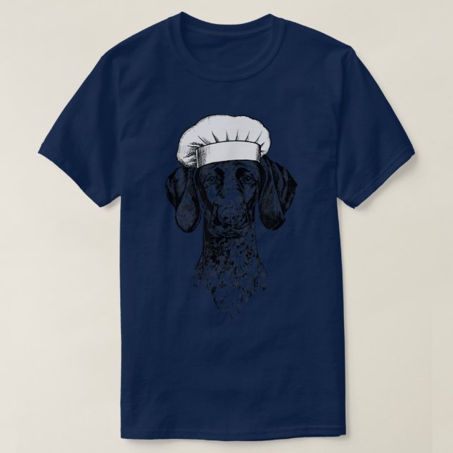 Camiseta GSP German Shorthaired Pointer Dog Cook Chef Funny (Frente do Design)