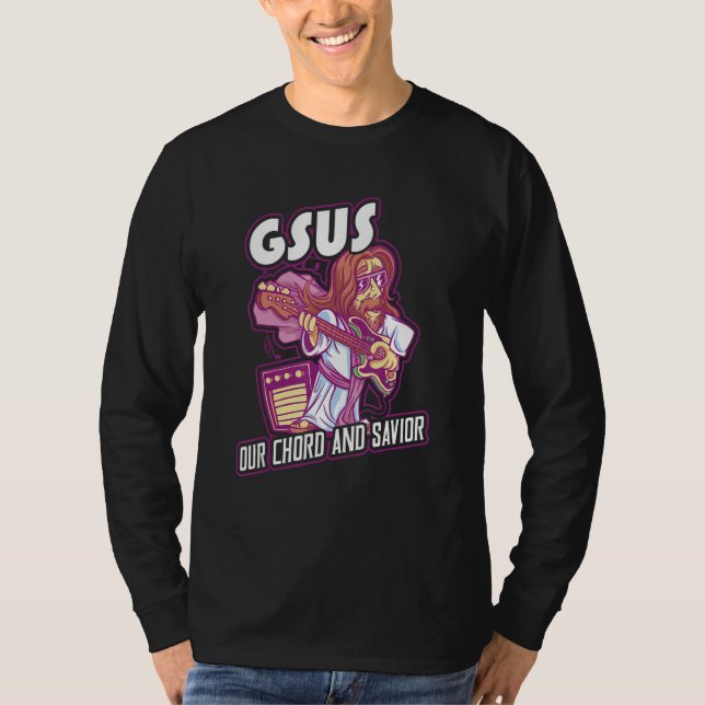 Camiseta Gsus Our Chord And Savior Guitar Musician (Frente)
