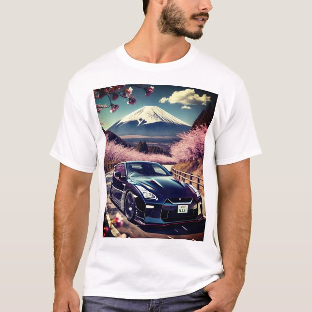 Camiseta GT-R Japan nissan japanese car initial D drift (Frente)