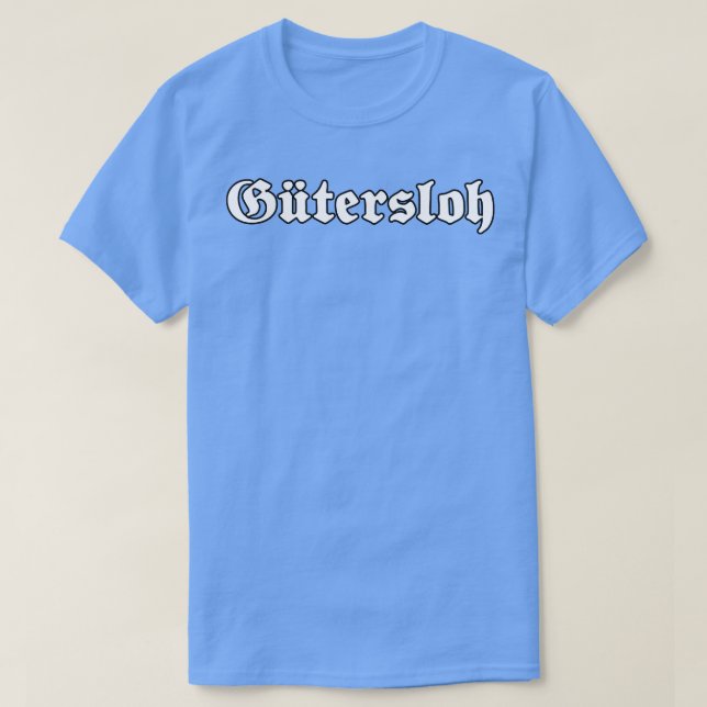 Camiseta Gtersloh escrito com fonte gótica (Frente do Design)