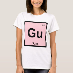 Camiseta Gu - Símbolo de Mesa periódica de química de pa