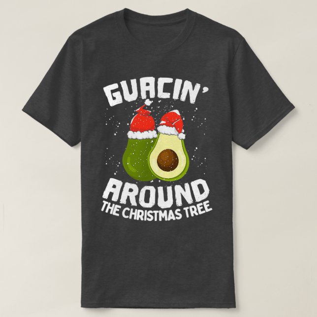 Camiseta Guacin Em Torno Da Árvore Natal 2 (Frente do Design)