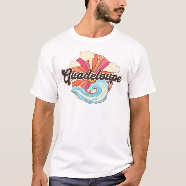 Camiseta Guadalupe - Caribe Retro Francês (Frente)
