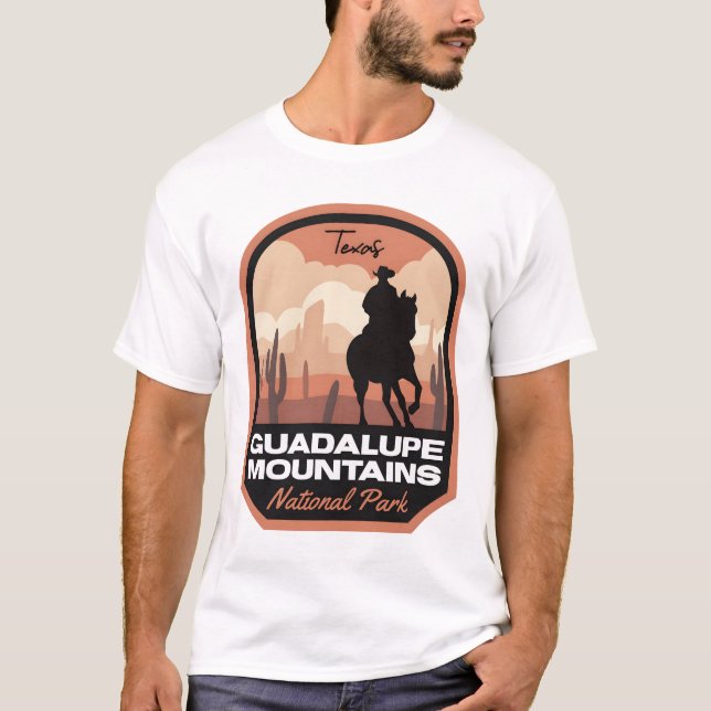 Camiseta Guadalupe monta Parque Nacional Deserto Cowboy (Frente)
