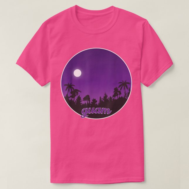 Camiseta guam By night with Palms  (Frente do Design)