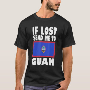 Camiseta Guam Flag Design Se perdido envie-me para Guam