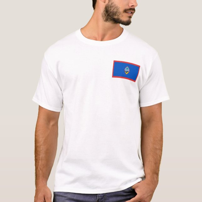 Camiseta Guam Flag e Map T-Shirt (Frente)
