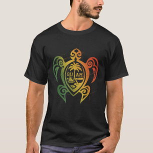 Camiseta Guam Flag Islander Turtle Chamorro Guam Seal Guama