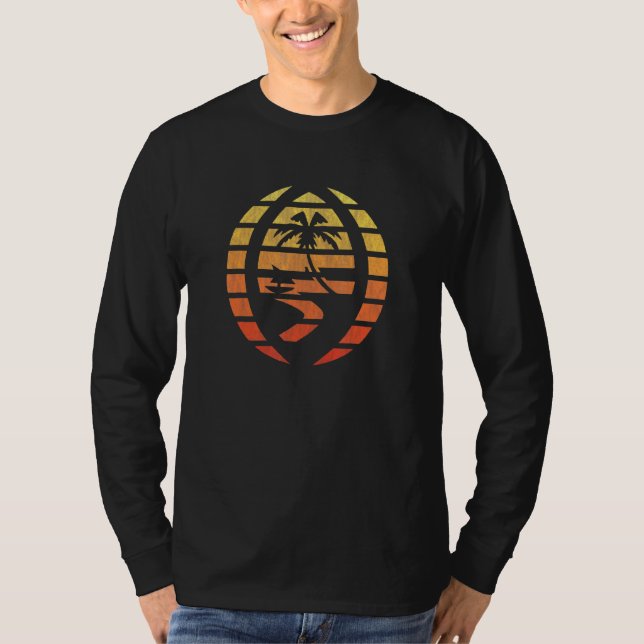 Camiseta Guam Flag Sunset Design Chamorro (Frente)