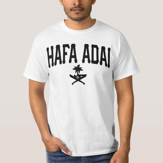 Camiseta GUAM FUNCIONA 671 Hafa Adai todos os bonés (Frente)