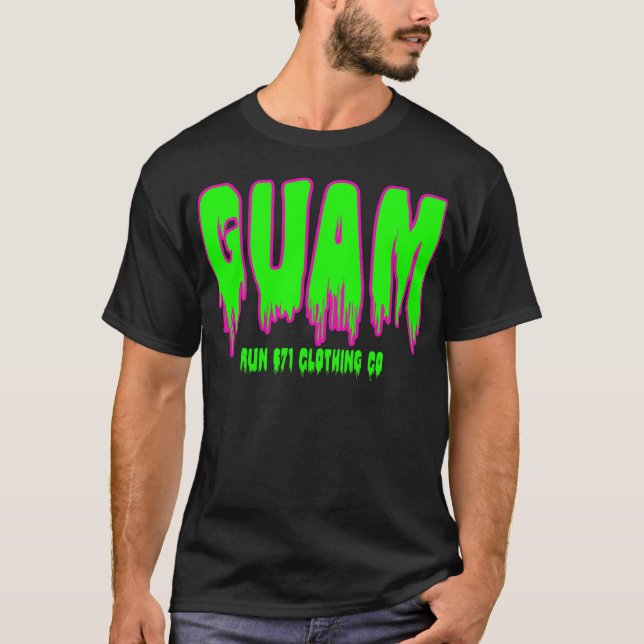 Camiseta GUAM FUNCIONA a descarga de Ordot do tóxico 671 (Frente)