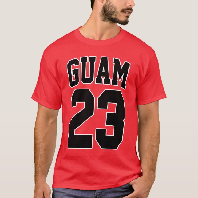 Camiseta GUAM FUNCIONA a estrela mundial 23 do basquetebol (Frente)