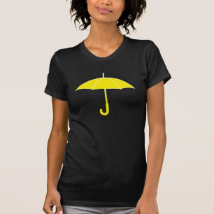 Camiseta guarda-chuva amarelo