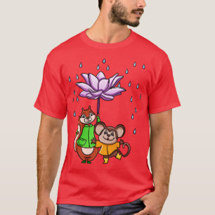 Camiseta Guarda-chuva da Flor do Lotus