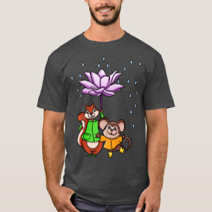 Camiseta Guarda-chuva da Flor do Lotus
