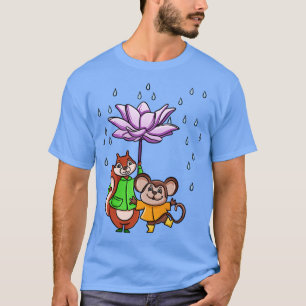 Camiseta Guarda-chuva da Flor do Lotus