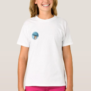 Camiseta Guarda-Chuva de Cachorrinho em Dia Chuvoso para Cr