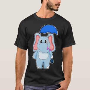 Camiseta Guarda-chuva de chuva de elefante