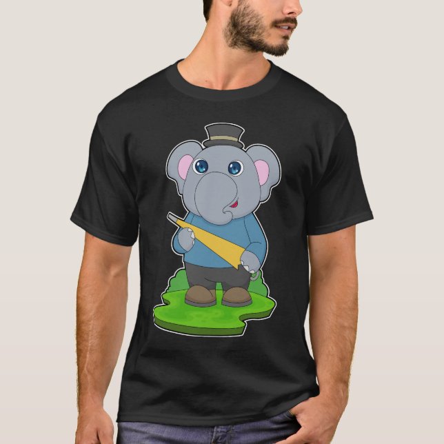 Camiseta Guarda-chuva de chuva de elefante (Frente)