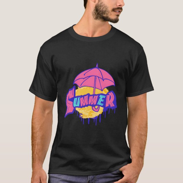 Camiseta Guarda-chuva dos planos de verão (Frente)