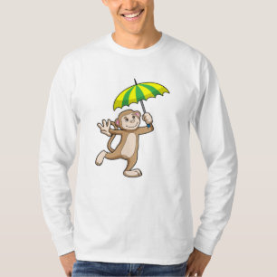Camiseta Guarda-chuva macaco
