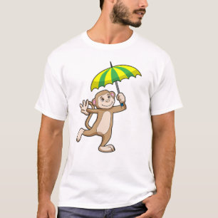 Camiseta Guarda-chuva macaco
