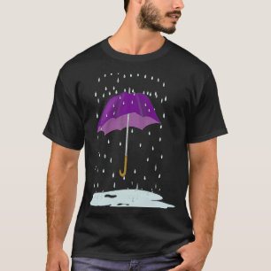 Camiseta Guarda-chuva Roxo Única Para Co Favorito Violeta