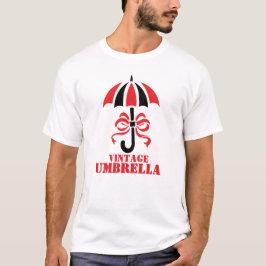 Camiseta Guarda-chuva Vintage Elegante com Design de Laço d