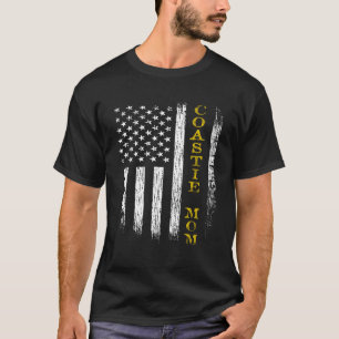 Camiseta Guarda Costeira Americana Uscg Coastie Mãe Flag