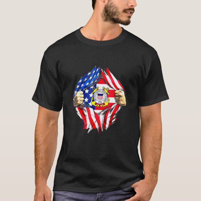 Camiseta Guarda Costeira Us Flat (Frente)