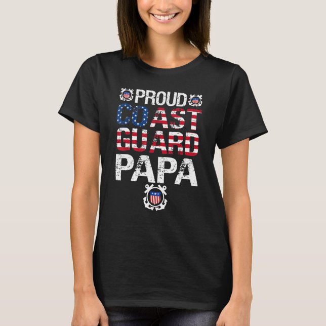 Camiseta Guarda da Costa Orgulhosa Papa Tee Guarda Veterano (Frente)