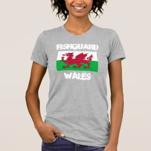 Camiseta Guarda-de-peixe, País de Gales com bandeira gales