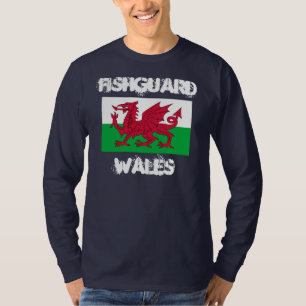 Camiseta Guarda-de-peixe, País de Gales com bandeira gales