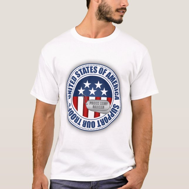 Camiseta Guarda florestal orgulhosa do exército (Frente)