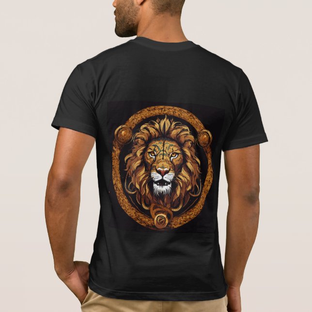 Camiseta Guarda Majestosa: Coleção Geométrica Lion T Shirt (Verso)