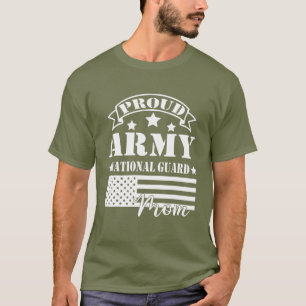 Camiseta Guarda Nacional do Exército Orgulhoso Mãe Militar 