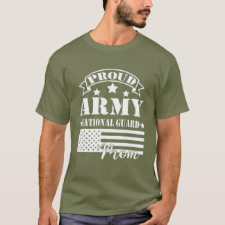 Camiseta Guarda Nacional do Exército Orgulhoso Mãe Militar