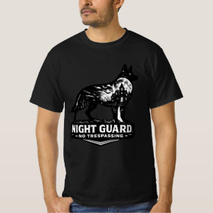 Camiseta Guarda Noturno Proibido Entrar Pastor Alemão Hallo