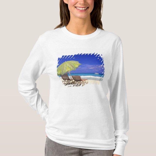 Camiseta Guarda-sol de Praia, Abaco, Bahamas (Frente)