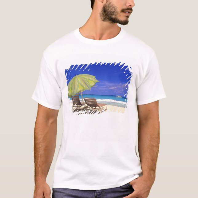 Camiseta Guarda-sol de Praia, Abaco, Bahamas (Frente)