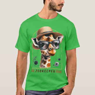 Camiseta Guarda Zoológico Girafa Safari Zoo Keepeer - impre