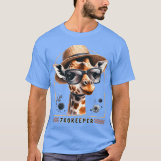 Camiseta Guarda Zoológico Giraffe Safari Zoo Keepeer - impr