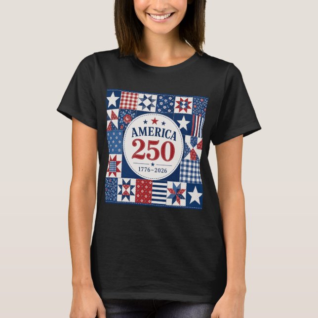 Camiseta Guardanapo Matelassê EUA 250 (Frente)