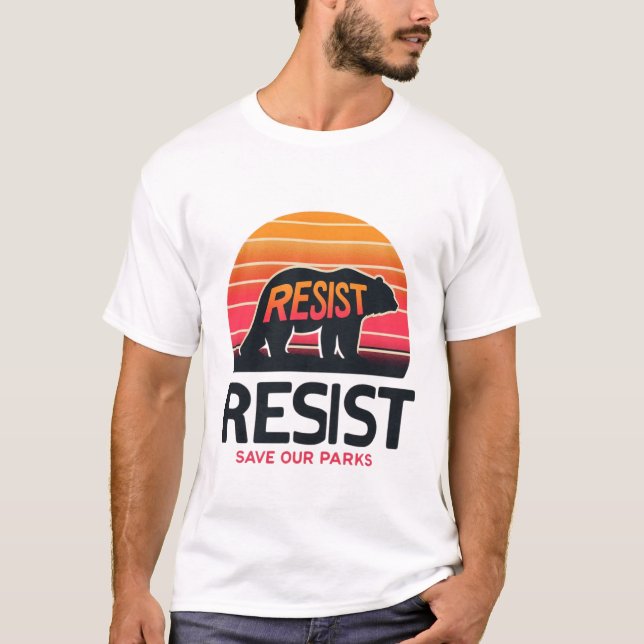 Camiseta Guardar a resistência do protetor solar retrô (Frente)