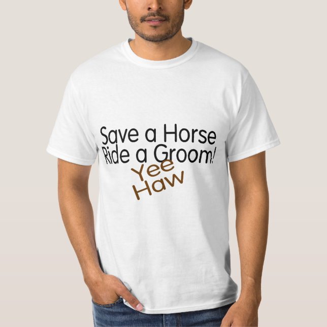 Camiseta Guardar Um Cavalo Andar Um Alcance (Frente)