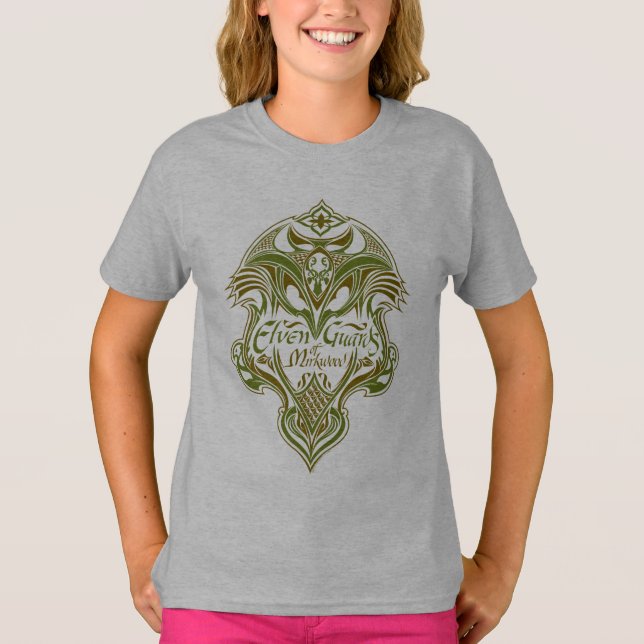 Camiseta Guardas Elven do Ícone de blindagem Mirkwood (Frente)