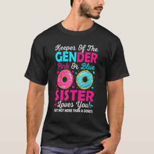 Camiseta Guardiã Do Gênero Rosa Ou Azul Irmã Ama Você